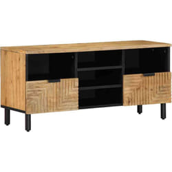 Vidaxl - Meuble Tv Marron 100x33x46 Cm Bois Massif De Manguier
