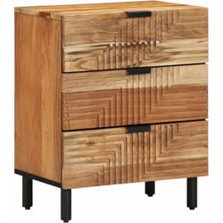 Cabinet De Chevet Marron 50 X 33 X 62 Cm Bois D'Acacia Massif Vidaxl