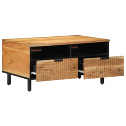 Table Basse Marron 80 X 54 X 40 Cm Bois D'Acacia Massif Vidaxl