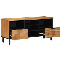 Vidaxl - Meuble Tv Marron 100 X 33.5 X 46 Cm Bois D'Acacia Massif