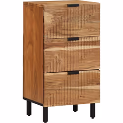 Cette armoire de rangement média en acacia massif est un must-have pour votre salon ou votre home cinéma, avec un design mode ...