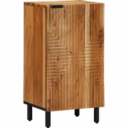 Cette armoire de rangement media en bois d'acacia massif est un meuble astucieux qui mixe fonctionnalité et style. Top pour l ...