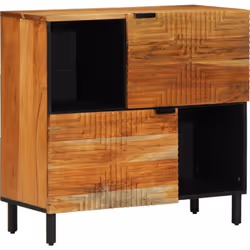 Ce Meuble de Rangement pour Médias en Bois d'Acacia Rustique mélange charme naturel et praticité. Son design rectangulaire st ...