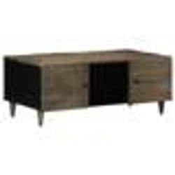 vidaXL Table basse gris clair 100x54x40 cm bois massif de manguier