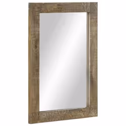 vidaXL Miroir de salle de bain 50x25x70 cm bois de manguier massif miroir miroir de courtoisie miroir suspendu 4017823