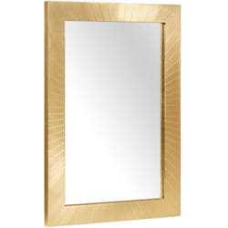 Miroir de salle de bain avec miroir Noir et or 50 x 2,5 x 70 cm vidaXL