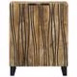 Armoire de rangement - vidaXL - Bois de manguier - 60x335x75 cm - Finition naturelle - Accents noirs