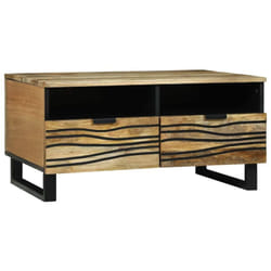 Vidaxl - Table Basse With Drawer Marron Et Noir 80 X 54 X 40 Cm