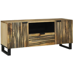 Vidaxl - Meuble Tv - 105 X 33,5 X 46 Cm, Fabriqué En Bois De Mangue Massif.