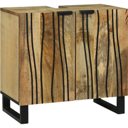 Meuble sous-vasque 62 x 33 x 58 cm en bois de mangue et en bois reconstitué Vidaxl