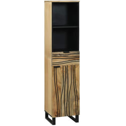 Vidaxl - Cabinet De Salle De Bain Avec Étagère Marron 38 X 33 X 160 Cm