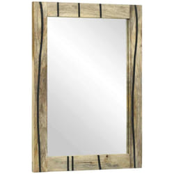Miroir de salle de bain en bois massif de mangue, 50 x 70 x 30 cm. Vidaxl