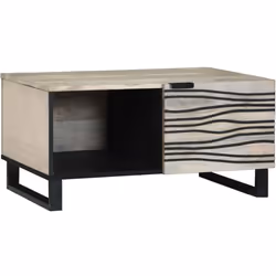 Cette table basse rustique apporte une ambiance chaleureuse et naturelle à n'importe quel salon, grâce à son bois de manguier ...