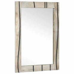 vidaXL Miroir de salle de bain Marron, argent 50 x 70 x 30 cm