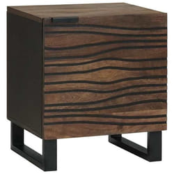 Cabinet De Chevet Noyer 40 X 33 X 46 Cm Bois De Manguier Massif Vidaxl