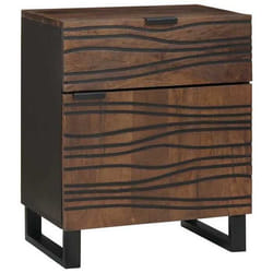 Cabinet De Chevet Noyer 50 X 33 X 60 Cm Bois De Manguier Massif Vidaxl