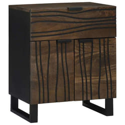 Cabinet De Chevet Noyer 50 X 33 X 60 Cm Bois De Manguier Massif Vidaxl