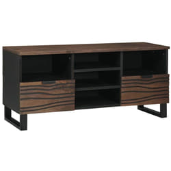 Vidaxl - Meuble Tv Marron 100 X 33 X 46 Cm Bois De Manguier Massif