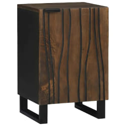 vidaXL Meuble de salle de bain Marron et Noir 38 x 33.5 x 58 cm