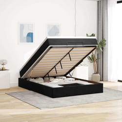 Vidaxl - Cadre De Lit Ottoman Avec Matelas Noir 140x200 Cm Velours