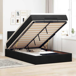 Vidaxl - Cadre De Lit Ottoman Avec Matelas Noir 120x200 Cm Velours