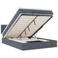Vidaxl - Cadre De Lit Ottoman Avec Matelas Gris Foncé 140x200 Cm Velours