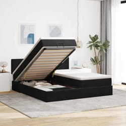 Vidaxl - Cadre De Lit Ottoman Avec Matelas Noir 160x200 Cm Velours