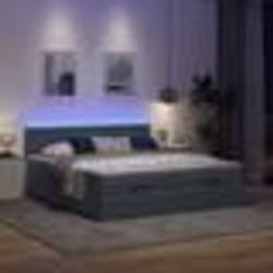VidaXL Cadre de lit ottoman avec matelas gris foncé 180x200cm velours cadre de lit cadre de lit rembourré cadre de lit 3312924