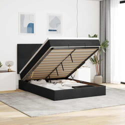Vidaxl - Cadre De Lit Ottoman Avec Matelas Noir 140x200 Cm Velours
