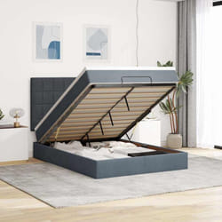 Vidaxl - Cadre De Lit Ottoman Avec Matelas Gris Foncé 140x200 Cm Velours