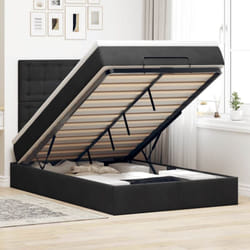 Vidaxl - Cadre De Lit Ottoman Avec Matelas Noir 120x200 Cm Velours