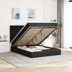 Vidaxl - Cadre De Lit Ottoman Avec Matelas Noir 140x200 Cm Velours