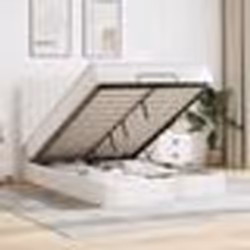 VidaXL Cadre de lit ottoman avec matelas blanc 140x200 cm similicuir 3313856