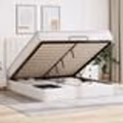 VidaXL Cadre de lit ottoman avec matelas blanc 160x200 cm similicuir 3313861