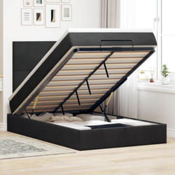 Vidaxl - Cadre De Lit Ottoman Avec Matelas Noir 120x200 Cm Velours