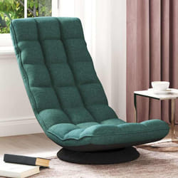 Vidaxl - Fauteuil de sol pivotant vert foncé 70x51x79 cm tissu