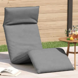 vidaXL Chaise Longue Pliante - Gris