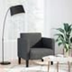 vidaXL Canapé-chaise accoudoirs gris foncé 54 cm tissu velours côtelé canapé simple canapé confort fauteuil TV canapé 4100516