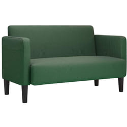 Canapé causeuse vert foncé 109 cm tissu velours côtelé vidaXL