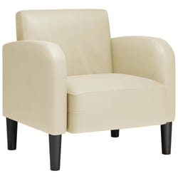 Chaise de canapé avec accoudoirs crème 54 cm similicuir vidaXL