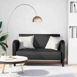 vidaXL Canapé causeuse noir 110 cm similicuir