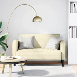 vidaXL Canapé causeuse 110 cm - Crème