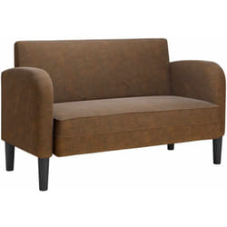 Canapé causeuse marron 110 cm similicuir vidaXL