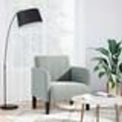 vidaXL Fauteuil avec accoudoirs gris clair 54 cm velours