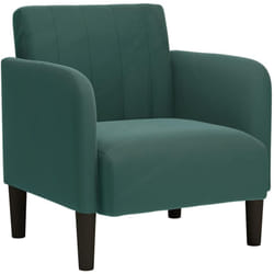 Vidaxl - Fauteuil avec accoudoirs vert foncé 54 cm velours