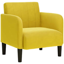 Vidaxl - Fauteuil avec accoudoirs jaune 54 cm velours