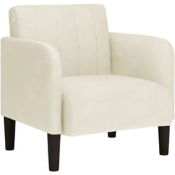 Vidaxl - Fauteuil avec accoudoirs crème 54 cm velours