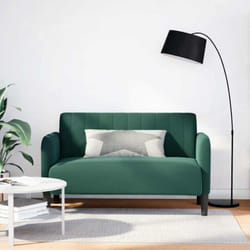 vidaXL Canapé causeuse vert foncé 109 cm velours