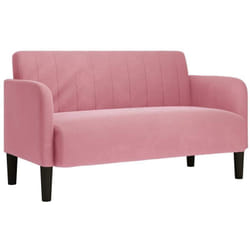 Canapé causeuse rose 109 cm velours vidaXL
