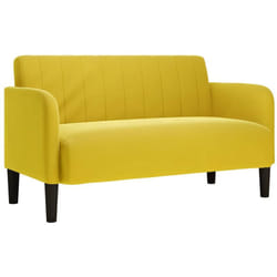 Vidaxl - Canapé causeuse jaune 109 cm velours